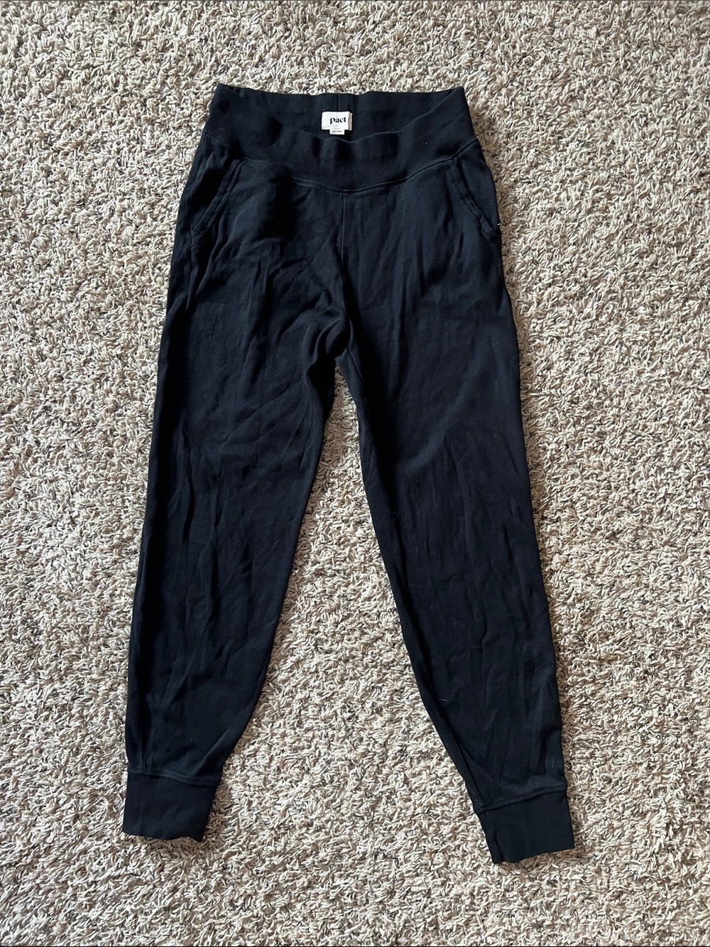 Pact Kids Black Jogger Sweatpants with Pockets